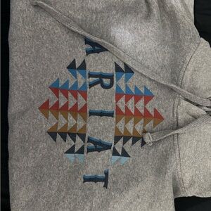 Ariat Heather Gray Hoodie with Blue Accents
